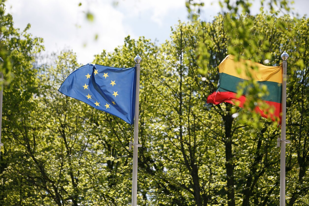 Flags of Lithuania and the European Union Flags of Lithuania and the European Union